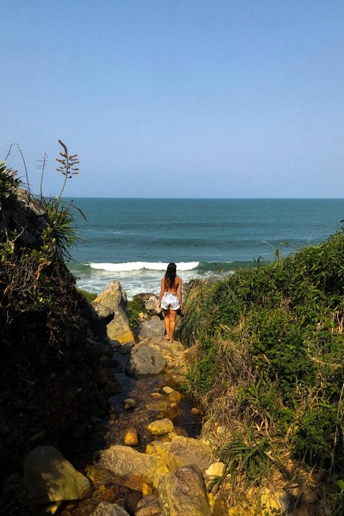 Cachoeira Praia Vermelha Penha SC Trilha Rota Terrestre